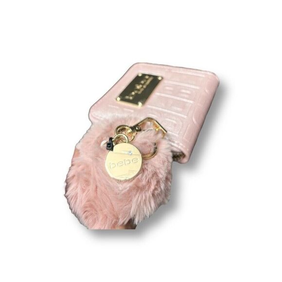 Bebe Alexandra Mini Satchel Gift Set Blush Shine Pink Logo Faux Leather NWT - Picture 5 of 14